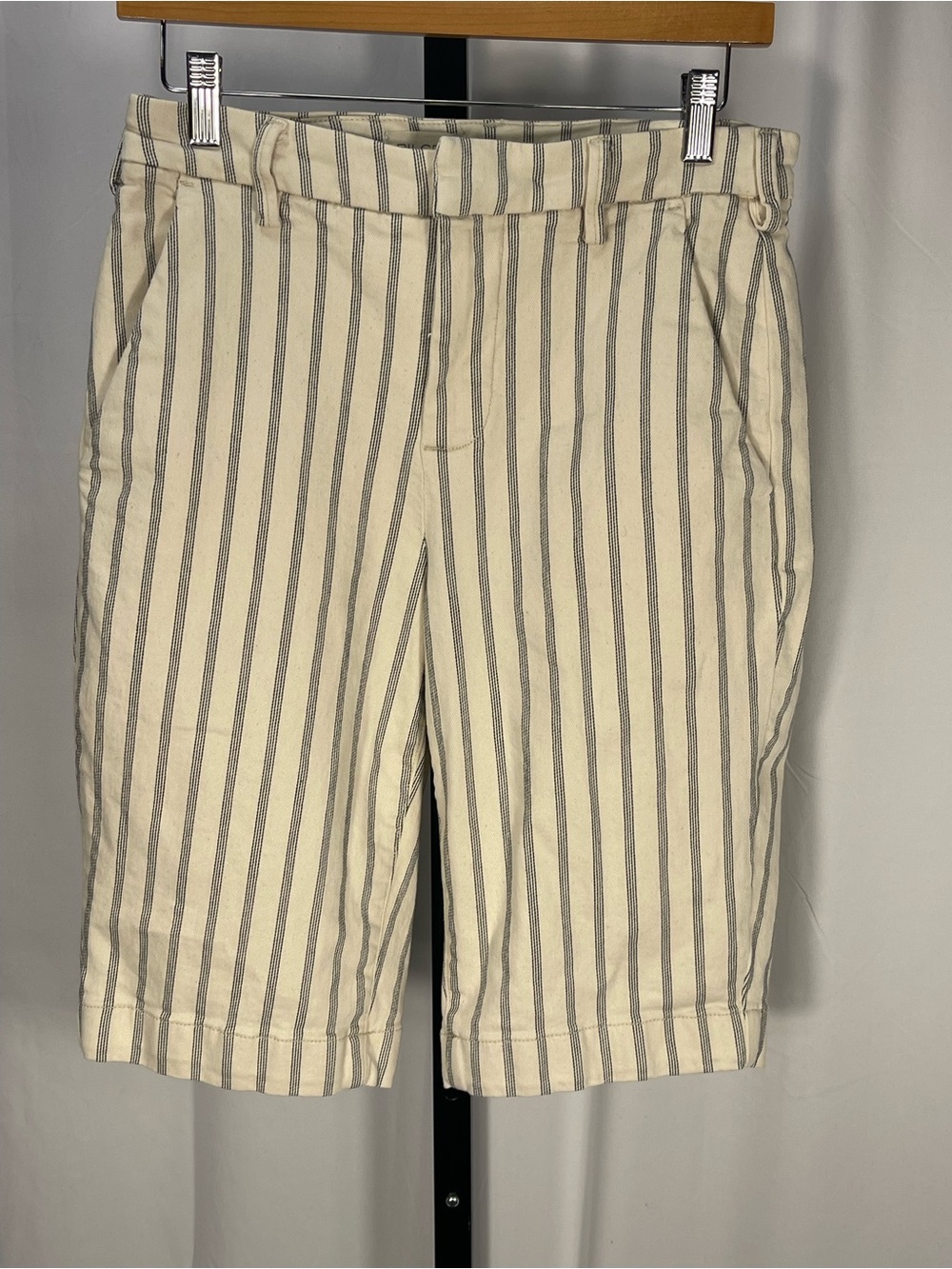 Pilcro Cream Mattress Blue Slim Trouser Bermuda Shorts
